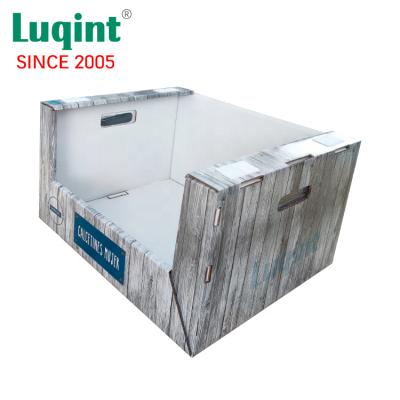 China Cardboard Counter Display PDQ For Sock Cover Food Mack Up Products 3021110202 for sale