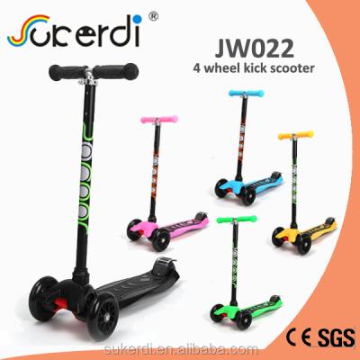 China PU CE SGS Certificated 4 Wheel Aluminum Scooter Kick n Go Scooter for sale