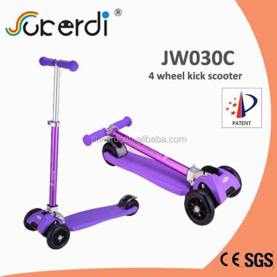 China PU patent product CE EN71max cappacity 80kg kids kick folding stunt scooter for sale