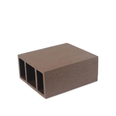 China Hoyeah Latest Design Waterproof Exterior Wood Plastic Composite Rectangular Tube for sale