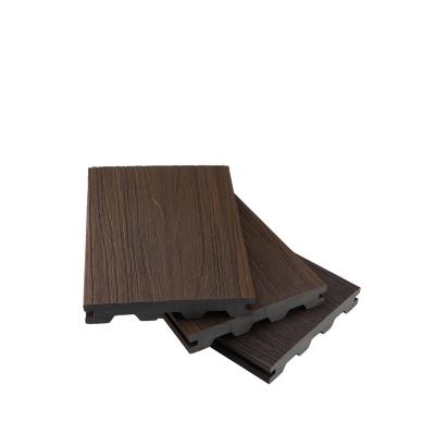 China Waterproof Co-extruded wpc decking flooring , 14023 WPC exterior wood flooring easy installed composite wpc decking for sale