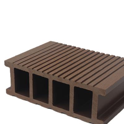 China Plastic Flooring Hoyeah Square Hole Eco-Friendly Wood WPC Composite Waterproof Outdoor Plastic Flooring for sale