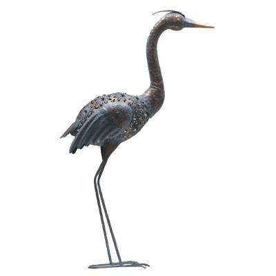 China Resin Coastal Statue Garden Decor Flamingo Metal Decoration Animal Flamingo Statue Mold Decor for sale