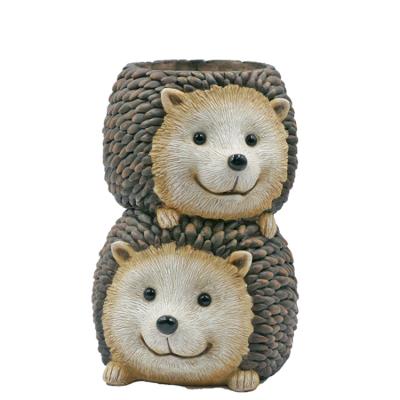 China Europe Resin Hedgehog Garden Decor Statue Figurine Small Mold Home Decor Resin for sale