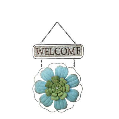 China Modern Decor Idea Wall Art Metal Sunflower Welcome Wall Classroom Wall Home Decorations for Birthday for sale