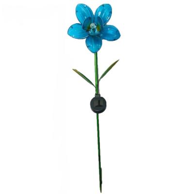 China Traditional Metal Stake Flower Garden Flower Garden Stakes Solar Metal Garden Stake Light for sale