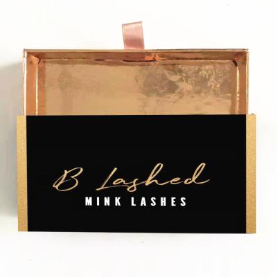 China OEM B51 Hitomi Real Mink Fur Eyelash Package Eye Lashes Packaging, Custom Eyelash Box Luxury Eyelash Box for sale