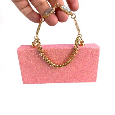 China Delicate New Style B694 Wholesale No Paper Empty Pink Glossy Eyelash Packaging Chain Onion Box Luxury for sale