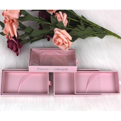 China Delicate Custom Wholesale B615 PVC Drawer Empty Pink Eyelash Box Delicate With Laser Logo for sale