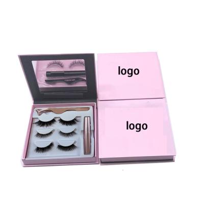 China Custom Packing Long Lashes Natural Private Label Lashes Natural Dense Magnetic Packaging for sale