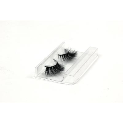 China 3D Double Layered Real Mink 016-2039DAO High Quality Siberian Fluffy Eyelash Strips 15mm Mink Eyelash Vendor for sale