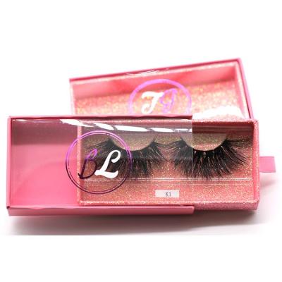 China K1 Double Wick Custom Box Quality Mink Lash Paper Eyelash Layered 3D Hitomi Best Packaging Real 3d Mink Eyelash for sale