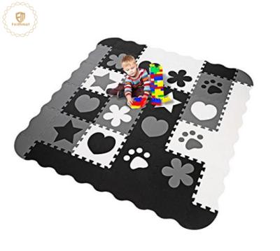 China Soft Toy 16 Pcs With Fence Soft EVA Puzzle Mat Baby Carpet Jigsaw Floor for sale