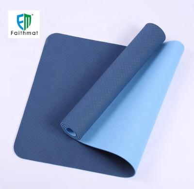 China Fitness Yoga Mat Eco Friendly Dual Color Non Slip Tape Eco Friendly Yoga Mat Manufacturer With Transport for sale