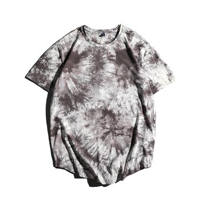 China Wholesale Hip Hop Fashion Tie Dye Anti Shrink T Shirts Cotton Shorts Sleeve Custom Tie Dye T Shirt With Logo for sale