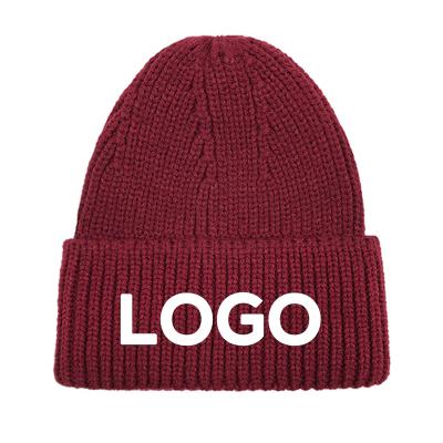 China JOINT Wholesale Design Your Own Logo Beanie Hats For Men Adult Embroidered Custom Knit Beanies for sale