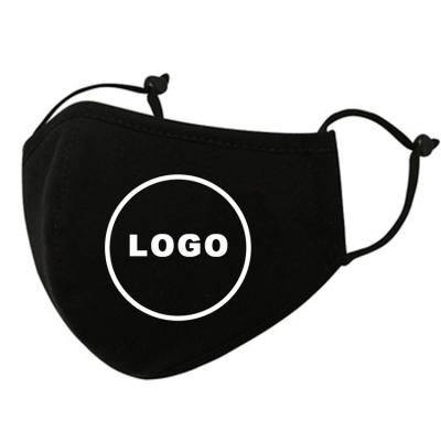 China Washable reusable custom print logo 3 layers cotton cloth custom facemask custom face mask for sale