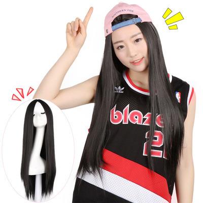 China Hot Selling New Design Style Silky Straight Wave Synthetic Hair Wigs Female Hair Wholesale Straight Hair Middle Length for sale