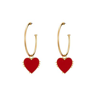 China FASHIONABLE Wholesale New Design Cheap High Quality Women Big Price Heart Earring Jewelry for sale