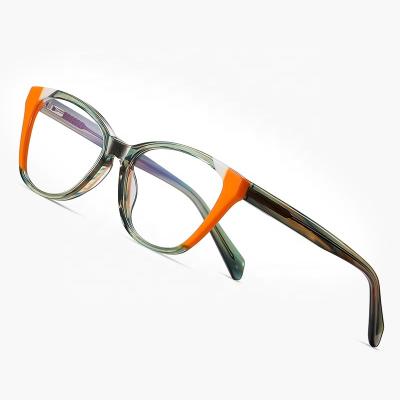 China For Computer Glasses Promotion Price Optical Eyeglasses Frames Multi Color Floral 2024 Acetate Spectacles Frame for Men and Women for sale