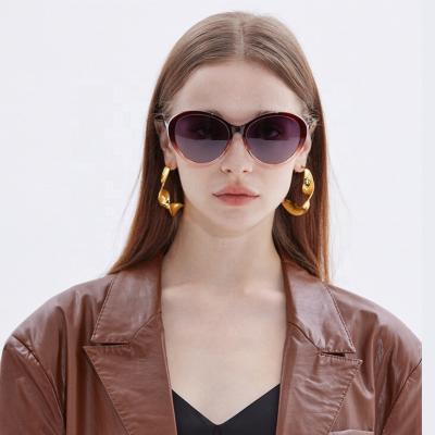 China Fashion Sunglasses 2023 Hot Selling Round Frame Oversized Tac Lenses Sun glasses with Free Packing for Party Shopping Travelling Outdoors Wo for sale