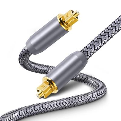 China Toslink to toslink OD: 5.0mm gold plated connector 24K aluminum shell PVC sheath toslink to toslink audio cable for TV audio à venda