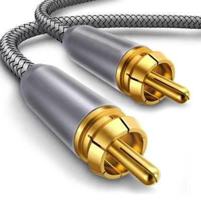 China New Design Car China TV Audio Copper Connector Gold Plated Connector Pure Copper Wire 6.0mm Audio Cable à venda