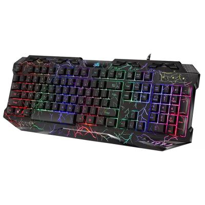 China Plug & Play Factory Low Price Wholesale Usb Connect Computer Gaming Desktop Cable Keyboard With 3 Color Mix Light for sale