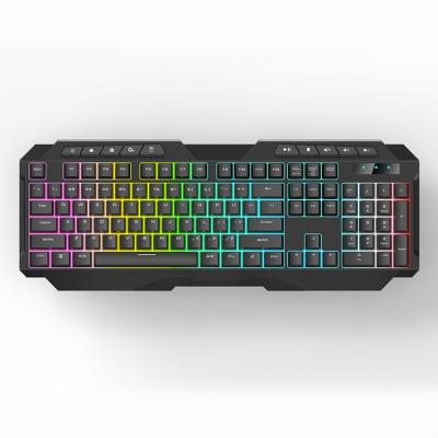 China New Arrival Hot Sales 915g Weight Desktop Multimedia Computer Keyboard Plug & Play With 3 Color Mix Light for sale