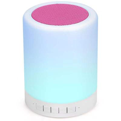 China Wireless Charger For Mobile Phone YBL-046 Pat BT Light Touch Speaker Colorful RGB Speaker Breathing Light BT Speaker for sale