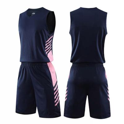 China Wholesale Breathable Men Basketball Wear Customized Sleeveless Tops And Basketball Shorts Teenage Tracksuit Tank Top Two Piece Set for sale