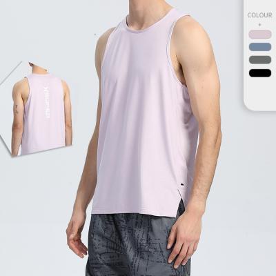 China New QUICK DRY Gym Wear Loose Sweatproof Knitwear Running Quick Dry Mens Gym Singlet Breathable Basketball Training Wear Mens Tank Tops for sale