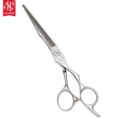 China Cutting Scissors SG-615 6.5 Inch Professional Hair Scissors with Damascus Style Sword Blade and Barber Scissors Japanese 440C Hair Shears for sale