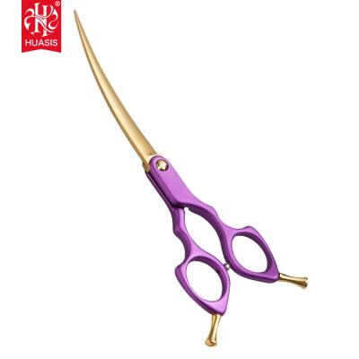 China AR-JZQ Sustainable Purple Curved Scissors For Dog Grooming 6inch 6.5inch 7inch Grade Height Pet Shear Fast Shipping Made In Japan 440C for sale