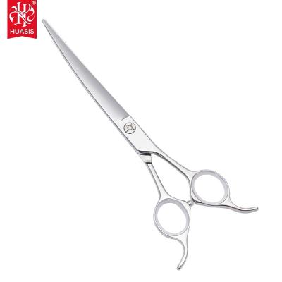 China Professional Viable AF-70Q Up Curve Blade Scissors Made Of SUS440C 7inch Curve Shear Double Shank Handle With Ball Bearing Screw for sale