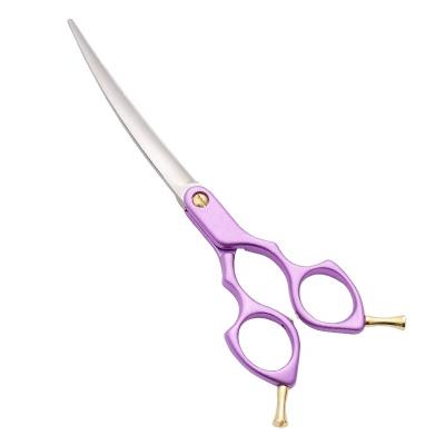 China 2021NEW 6.0INCH Best High Quality Curved Scissors Blade Pet Grooming Scissors AM-60ZQ Viable Factory for sale