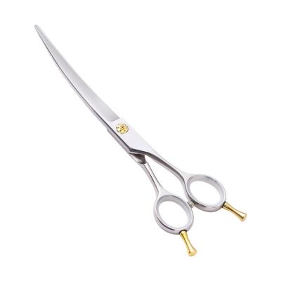 China HUASIS Sustainable New Fashion SUS440C Professional Pet Grooming Super Curved Scissors for sale