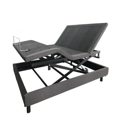 China Wholesale Morden Adjustable Metal Bed Frames With Remote Control Massage Can Lift Up And Down for sale