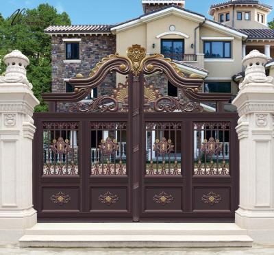 China Anti-theft American Styles Iron Automatic Side Opening Gates Design Fencing Lattice Gates Basic Track Designs For Homes for sale