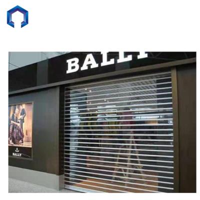 China Contemporary Wholesale Electric Crystal Electric Grills Door Anti Hurricane Transparent Roller Shutter Door for sale