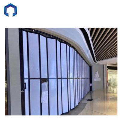 China Contemporary high quality automatic transparent security crystal folding door for sale