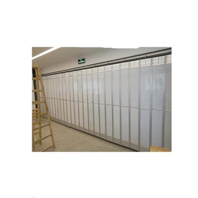 China Aluminum Alloy Contemporary Electric Transparent Folding Door Crystal Shutter Door for sale