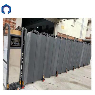 China New Contemporary Design Single Automatic Electric Operated Retractable Door Sliding Gate Aluminum Driveway Gate for sale