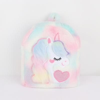 China Colorful Cartoon Kids Girls Boy School Bags Children Plush Backpacks Cute Cheap Wholesale Anti-theft Unicorn Large Capacity for sale