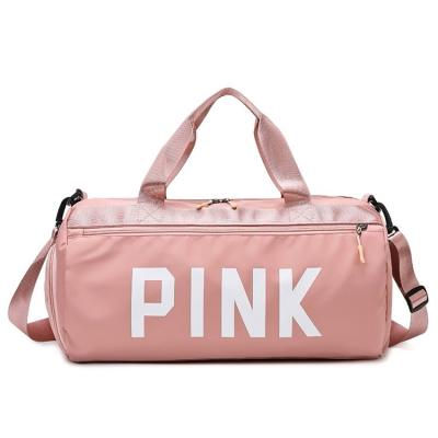 China Amazon fashion large capacity durable wet dry waterproof sport pink ladies travel bags girls duffel bag handbags for women for sale