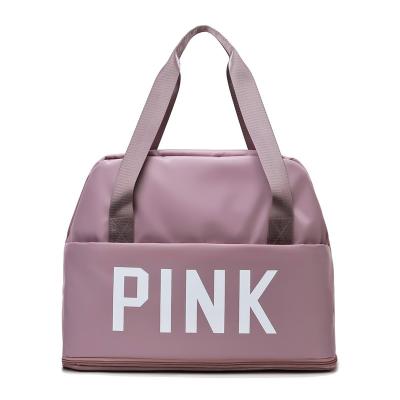 China Fashion High Quality Large Capacity Waterproof Girls Gym Pink Sports Travel Shoulder Tote Bags Women Handbags for sale