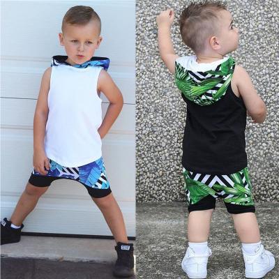 China 100% cotton 2pcs kids clothes boy ubran clothing set korean factory for sale