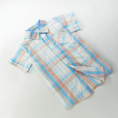 China Sustainable Kids Woven Cotton Summer Boy Classic Shirt Clothing for sale