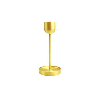 China Hot Selling Home Party Decoration Brass Candle Holder Metal Table Brass Candlesticks For Wedding Party Home Decoration for sale