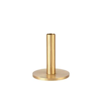 China Home Decoration Maker Outlet Satin Brass Candle Holder Candle Holder For Home Decoration for sale